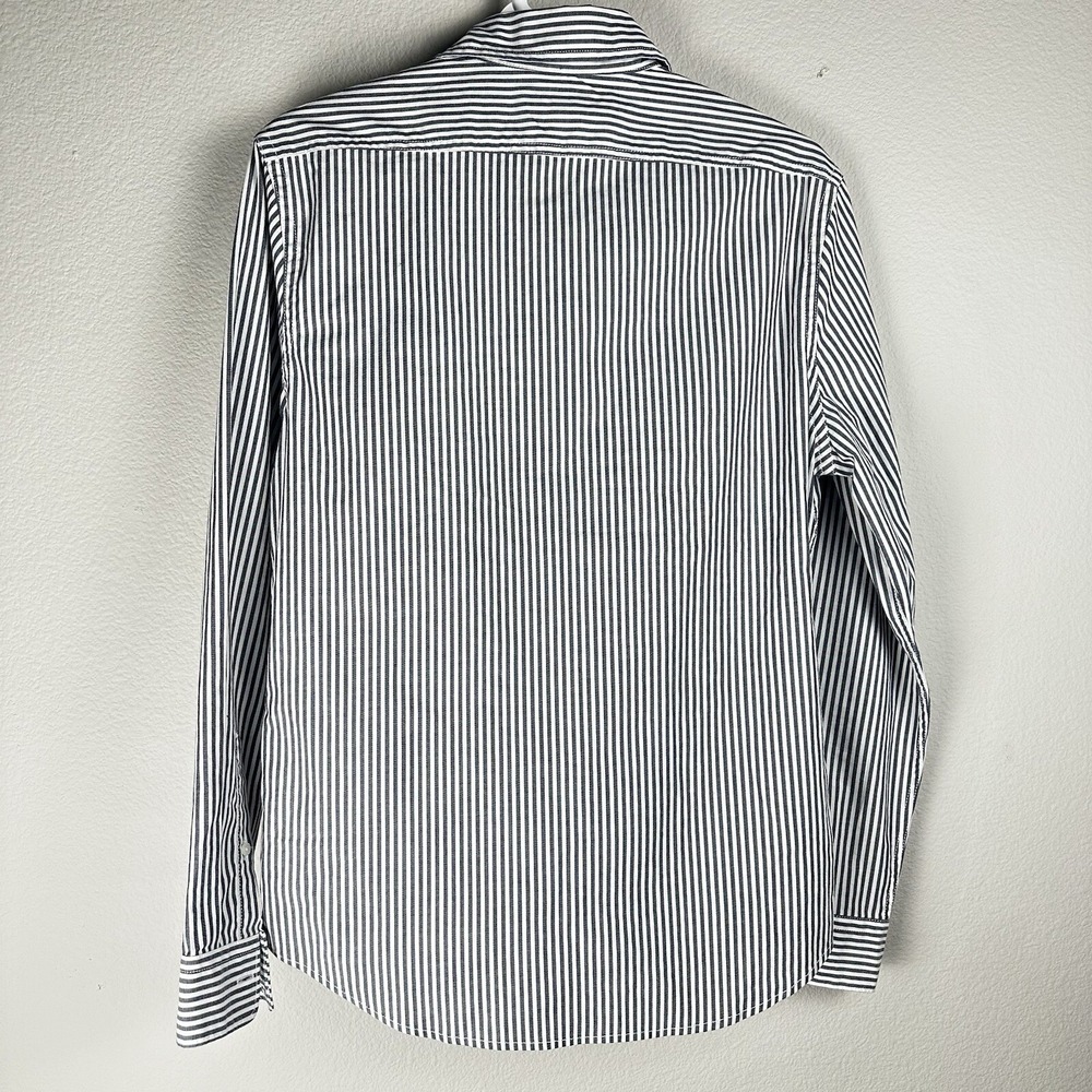 Express Button Down Shirt Women's XS Gray White Striped Workwear - Picture 5 of 5